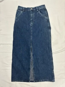 Vintage The Limited Denim Midi Skirt Slit 90’s Cargo Utility Rare Find Sz 2 NWT - Picture 1 of 6
