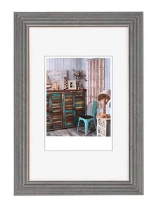 Bilderrahmen Bildrahmen Holz silberfarben 15 x 20 cm - Bild 1 von 1