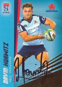 Signed 2017 NSW WARATAHS Rugby Union Card DAVID HORWITZ Gold - Picture 1 of 1
