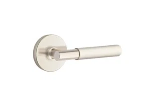 Emtek Myles Durchgangshebel mit Scheibenrosette Satin Nickel 5109MYLRHUS15 - Bild 1 von 2