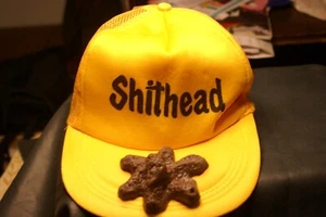 Vintage Shithead Cap Mesh Snapback Hat Comedy Novelty Funny - Picture 1 of 4