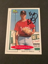 Ken Edenfield Signed 1991 Classic Best Card Auto California Angels Autograph COA