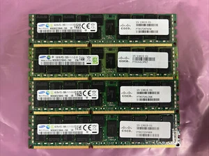 64GB (4x 16GB) Samsung 2Rx4 DDR3 PC3L-12800R Server RAM Cisco 15-13615-01 - Picture 1 of 4