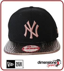 CAPPELLINO NEW ERA NY NEW YORK YANKEES NERO VISOR SHINE 9FIFTY S/M REGOLABILE - Foto 1 di 4