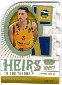 Matteo Spagnolo 2023-24 Panini Crown Royale Euroleague 18/25 Heirs Memo ALBA - Bild 1 von 2