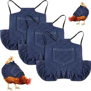 3x Chicken Saddles Hen Apron w/Elastic Strap Poultry Protector Hen Care Supplies - Picture 1 of 5