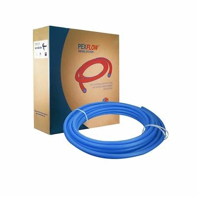 Tubo PEX-B 1/2 pol x 100 pés, azul, tubo durável para encanamento de água fria - Imagem 1 de 2
