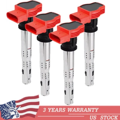 Juego de 4 bobinas de encendido para Audi TT A4 A5 Quattro VW Passat Golf Jetta GTI UF529 Foto 1 de 4