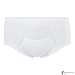 1x Drylife Men Washable Incontinence Pants with Absorbent Pad - White - Small - Picture 1 of 4