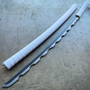 41" Metal Demon Slayer Inosuke Hashibira Samurai Sword Katana Cosplay Steel Gift - Picture 1 of 4