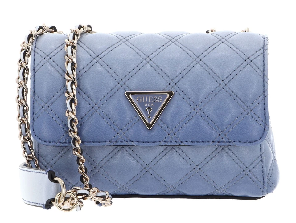 GUESS Mini 2 Compartment Convertible Flap XS Umhängetasche Stormy Blue Multi Neu - Bild 1 von 4