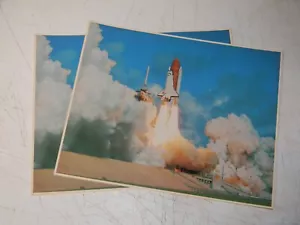 Lote de 2 - 8"" x 10"" fotos del transbordador espacial Atlantis despegue 1989 - Imagen 1 de 6