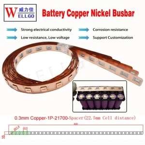 5 STCK. 31,5" 21700 Kupfer Sammelschiene Zylinder Batterie Schweißen Kupfer Nickelstreifen - Bild 1 von 5
