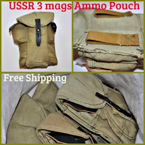 UdSSR Russisch 3 Zeitschriften Munitionstasche Leinwandtasche Sowjetischer Halbliterüberschuss - Bild 1 von 10