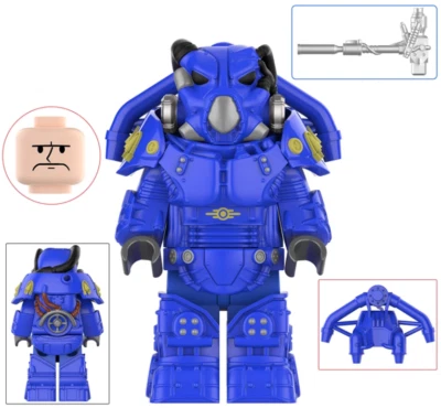 Fallout X-01 Power Armor Vault-Tec Figur mit Super Sledge und Jetpack - Bild 1 von 2