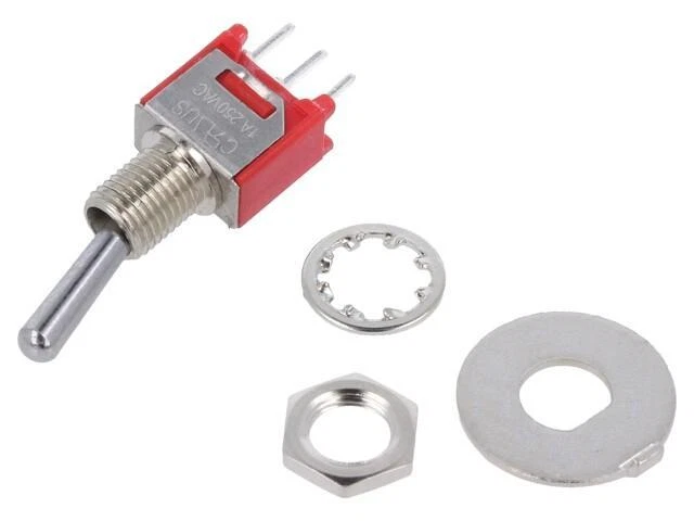 200MSP1T1B1M2QEH Schalter: Hebelschalter Pos: 2 SPDT ON-ON 1A/250VAC 3A/28VDC E- - Bild 1 von 1