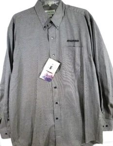 Cutter & Buck-Mens Button-Down Dress Shirt-Large-Gray-NEW w/ Tags! Sylvania Logo - Picture 1 of 8
