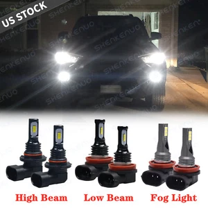 For Toyota 4Runner 2010-2020 - 6X LED Headlight Bulbs Hi/lo Beam+Fog Light Combo - Picture 1 of 10