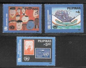 Philippines 1991 UN Children's Fund - Complete Set of 3 Stamps - MNH - Picture 1 of 2