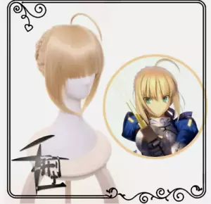 Fate Stay Night Arturia Pendragon Saber Wig Blonde Styled Cosplay Wigs - Picture 1 of 7