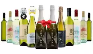Festive Special White Wine Mix RRP$250 Free Shipping - 10Pack + 2 FREE Sparkling - Picture 1 of 8