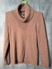 Lord & Taylor Womens Brown Cashmere Turtleneck Knitted Pullover Sweater - Small