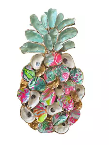 Lilly Inspired Oyster PIneapple Wall Art - Picture 1 of 6