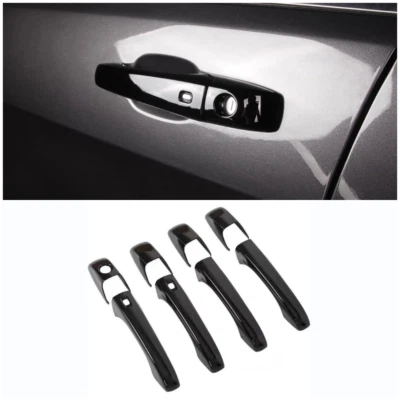 Tapa lateral de manija de puerta Smartkey negra para Jeep Grand Cherokee 11-21 8 PS Foto 1 de 4