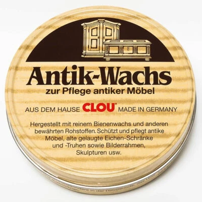 Clou Antik Wachs Möbelwachs Holzwachs fest natur 200 ml Bienenwachs innen - Bild 1 von 3