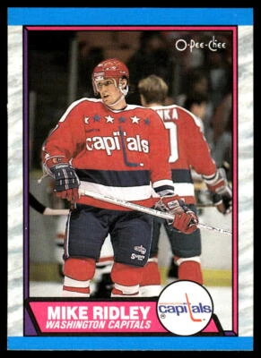 1989-90 O-Pee-Chee #165 Mike Ridley Washington Capitals Hockey Card - Image 1 of 2