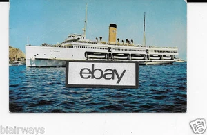 S.S.CATALINA FÄHRE ANGEDOCKT AVALON HAFEN CATALINA ISLAND 60er JAHRE POSTKARTE  - Bild 1 von 1