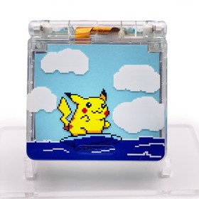 Nintendo Gameboy Advance SP IPS V5 Screen Surfing Pikachu USB-C Charging