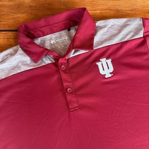 Indiana University Hoosiers Columbia Golf Polo Shirt Mens XL Red White IU NCAA - Bild 1 von 9