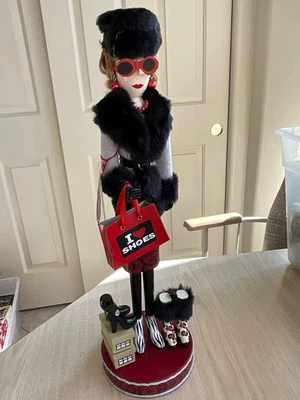 Pier One 2011 Nutcracker Lady Shopper With Scottie, 5th Ave Bag, Red Velvet NWT - Image 1 of 4