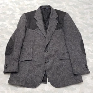 Pendleton Blazer Mens 44 Gray Two Button 100% Wool Western - Picture 1 of 12