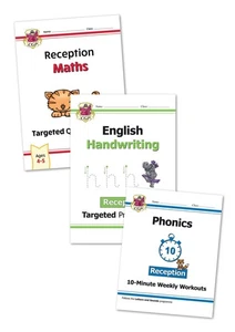 CGP Reception Essentials Workbook Bundle - English, Maths & Phonics | Ages 4-5 - Picture 1 of 9