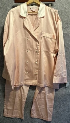 De colección Para Mujer 2 Piezas LG Rosa Satinado Sedoso Pijama Paris Hilton Girly Lounge Acogedor Foto 1 de 4