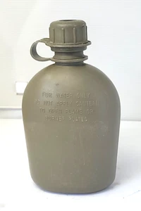 1990 US Military Grade Quart Hard Plastic Canteen Green Water Bottle Army (Used) - Bild 1 von 9