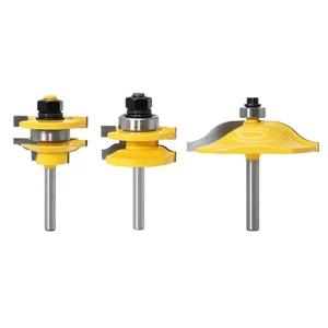 3pcs 1/4in Shank Router Bit Set With Smooth, Burr Free Cuts with High Precision - Imagen 1 de 18