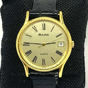 Vintage Bulova Quartz Watch: Swiss Made Gold Plated Men's Wristwatch - Foto 1 di 7