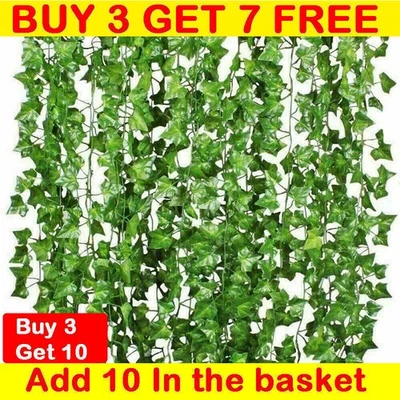 Artificial Ivy Trailing Vine Fake Foliage Flower Hanging Leaf Garland Plant 2M - Image 1 of 4