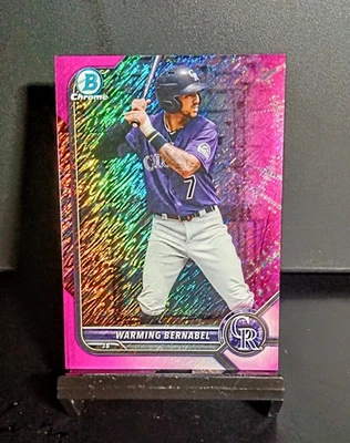 2022 Bowman Chrome Warming Bernabel Pink Shimmer Refractor /199 1st Rookie RC - Image 1 of 4