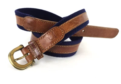 Vintage Christian Dior Belt Canvas & Leather SPAIN Woven Western Boho Hipster - Image 1 of 4