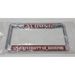 University of Houston Alumni Chrom Nummernschild Rahmen Cougars Texas rot - Bild 1 von 7