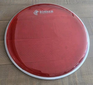 Cabezal de batería Bonham DRUMHEADS HYD ROJO transparente de 14 pulgadas Tom - 2 capas nuevo marca del Reino Unido - Imagen 1 de 11