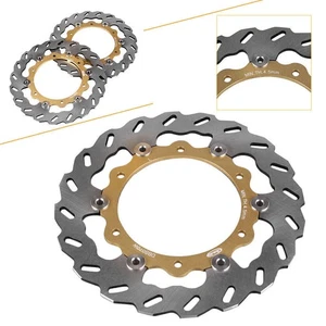 Front Brake Disc Rotors Fit Yamaha XP T-MAX ABS 500 2008 2009 2010 2011 Gold - Picture 1 of 6