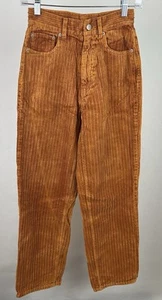 Pantalones de pana BDG 25 tiro alto holgado naranja quemado ancho ballena tono tierra retro - Imagen 1 de 16