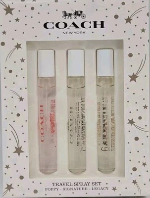 COACH NEW YORK PERFUM TRAVEL SET, LEGACY, SIGNATURE, POPPY 3PC X 0.25OZ - Image 1 of 2