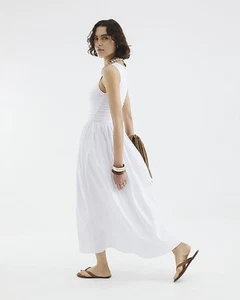 River Island Womens White Sun Midaxi Dress Size XL - Picture 1 of 11
