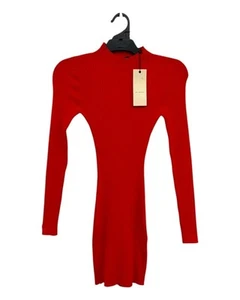 New BEC AND BRIDGE Women's Orange Chi Chi Mini Dress Size 8 - High Neck, Cut Out - Picture 1 of 5